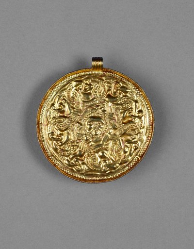 Bracteate pendant, from Faversham, Kent, Anglo-Saxon by Anglo Saxon